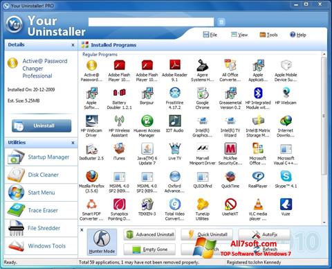 Zrzut ekranu Your Uninstaller na Windows 7