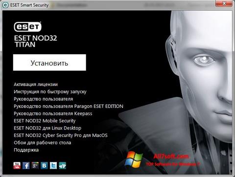 Zrzut ekranu ESET NOD32 Titan na Windows 7