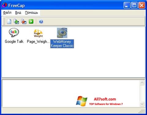 Zrzut ekranu FreeCap na Windows 7