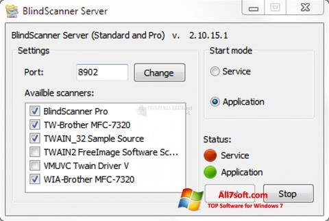 Zrzut ekranu BlindScanner na Windows 7