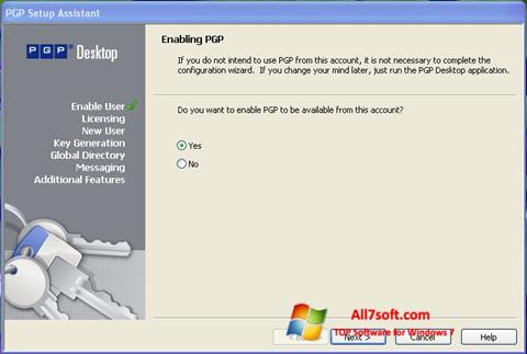 Zrzut ekranu PGP Desktop na Windows 7