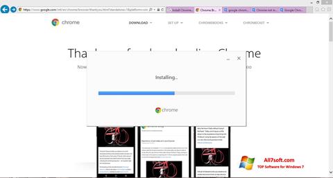 Zrzut ekranu Google Chrome Offline Installer na Windows 7