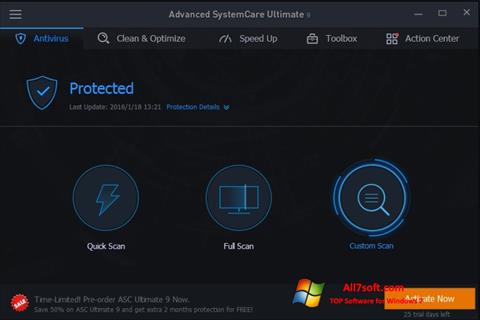 Zrzut ekranu Advanced SystemCare na Windows 7
