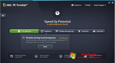 Zrzut ekranu AVG PC Tuneup na Windows 7