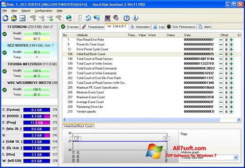 Zrzut ekranu Hard Disk Sentinel na Windows 7