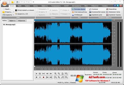 Zrzut ekranu AVS Audio Editor na Windows 7