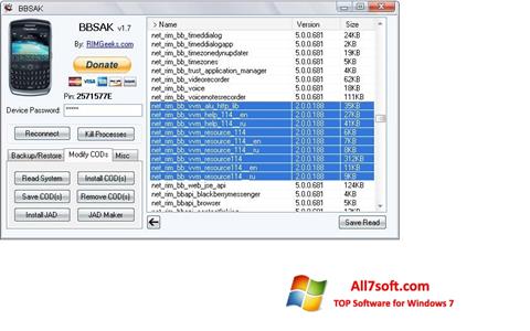 Zrzut ekranu BBSAK na Windows 7