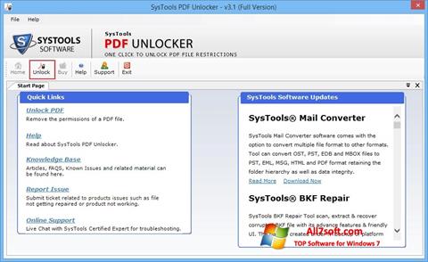Zrzut ekranu PDF Unlocker na Windows 7