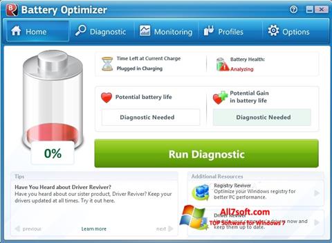 Zrzut ekranu Battery Optimizer na Windows 7