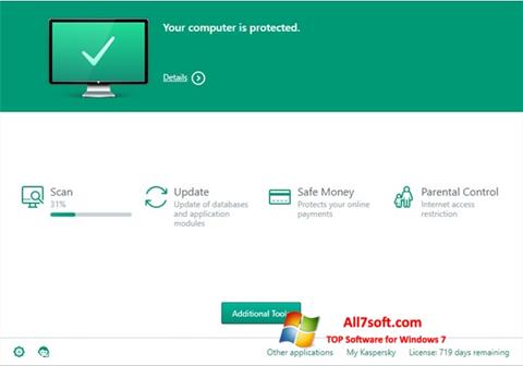 Zrzut ekranu Kaspersky Total Security na Windows 7