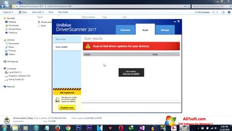 Zrzut ekranu DriverScanner na Windows 7