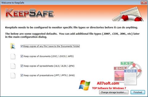 Zrzut ekranu KeepSafe na Windows 7