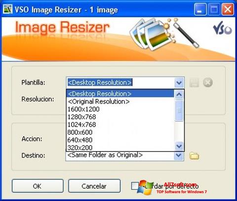 Zrzut ekranu VSO Image Resizer na Windows 7