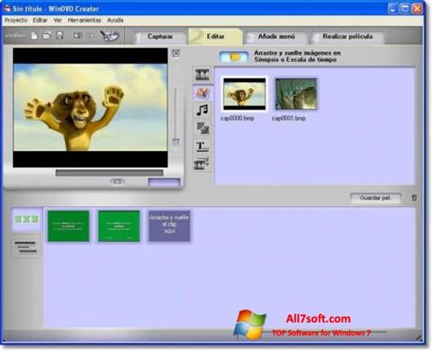 Zrzut ekranu WinDVD Creator na Windows 7