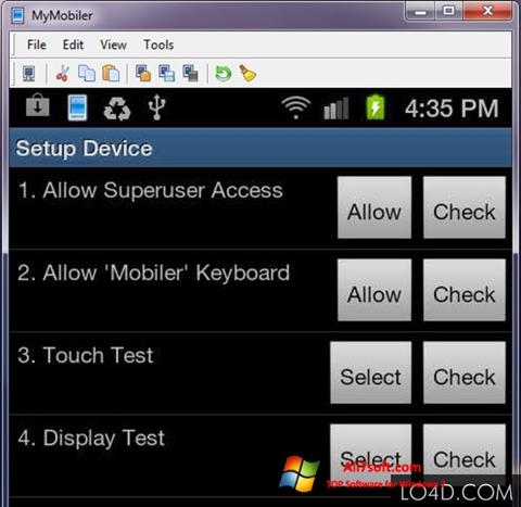 Zrzut ekranu MyMobiler na Windows 7