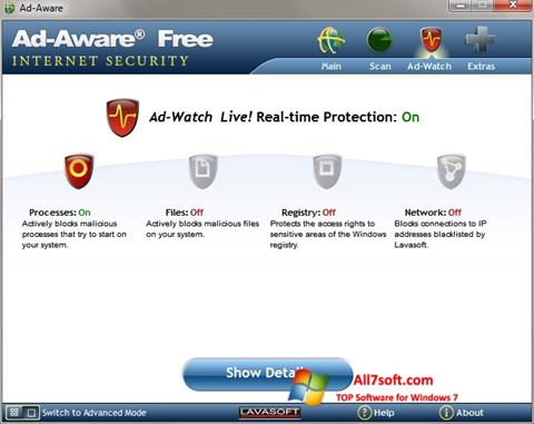 Zrzut ekranu Ad-Aware na Windows 7