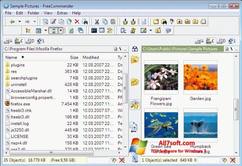 Zrzut ekranu FreeCommander na Windows 7