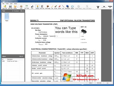 Zrzut ekranu PDF Editor na Windows 7