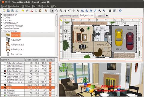 Zrzut ekranu Sweet Home 3D na Windows 7