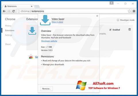 Zrzut ekranu VideoSaver na Windows 7