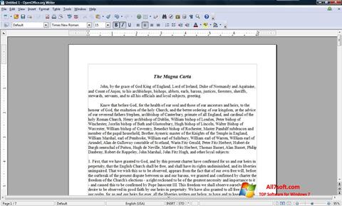 Zrzut ekranu OpenOffice na Windows 7