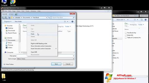 Zrzut ekranu HTML Help Workshop na Windows 7
