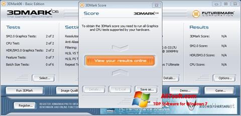 Zrzut ekranu 3DMark06 na Windows 7