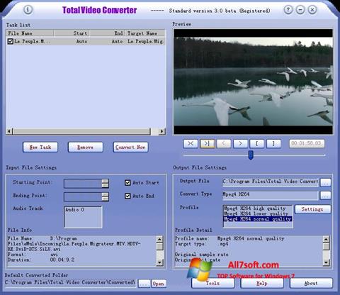 Zrzut ekranu Total Video Converter na Windows 7