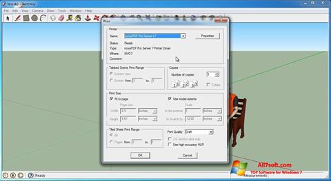 Zrzut ekranu SketchUp Make na Windows 7