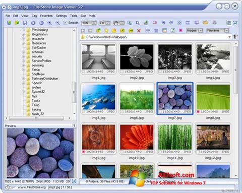 Zrzut ekranu FastStone Image Viewer na Windows 7