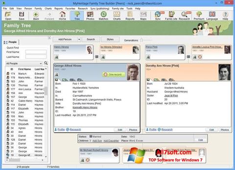 Zrzut ekranu Family Tree Builder na Windows 7