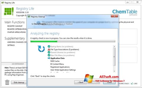 Zrzut ekranu Registry Life na Windows 7