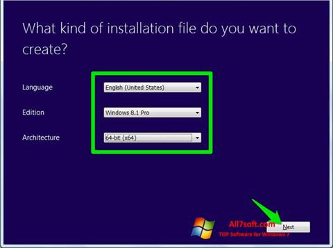 Zrzut ekranu Windows Bootable Image Creator na Windows 7