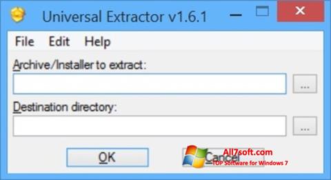 Zrzut ekranu Universal Extractor na Windows 7