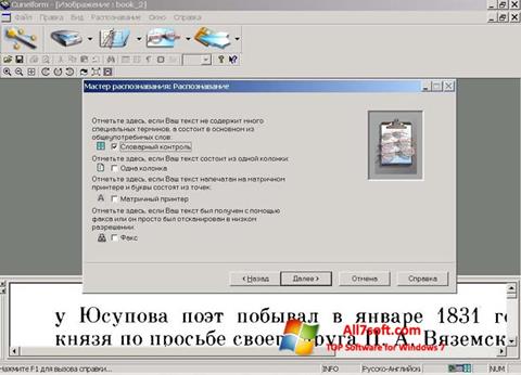 Zrzut ekranu CuneiForm na Windows 7