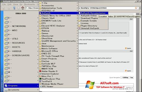 Zrzut ekranu AviSynth na Windows 7