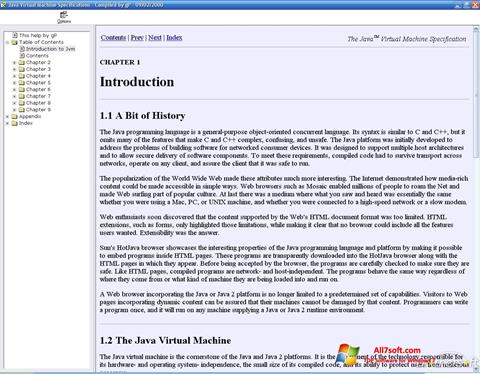 Zrzut ekranu Java Virtual Machine na Windows 7
