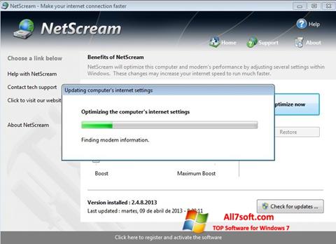 Zrzut ekranu NetScream na Windows 7