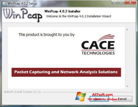 Zrzut ekranu WinPcap na Windows 7