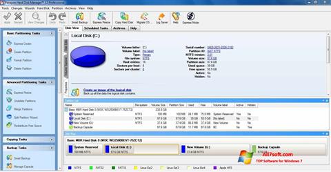 Zrzut ekranu Paragon Hard Disk Manager na Windows 7