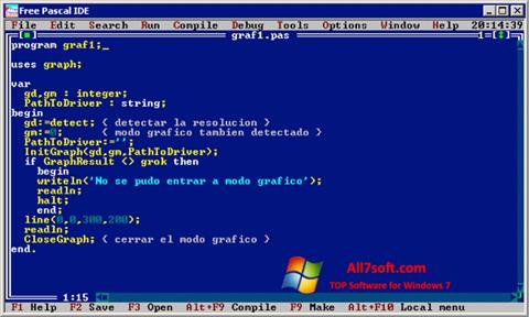 Zrzut ekranu Free Pascal na Windows 7