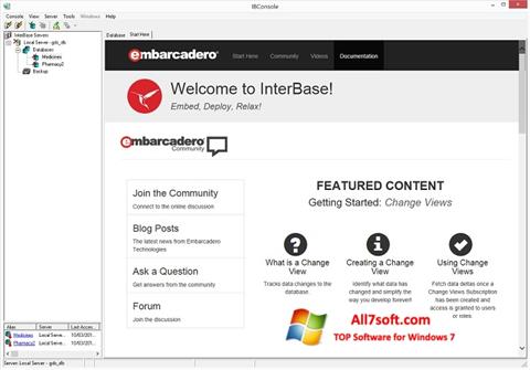 Zrzut ekranu InterBase na Windows 7