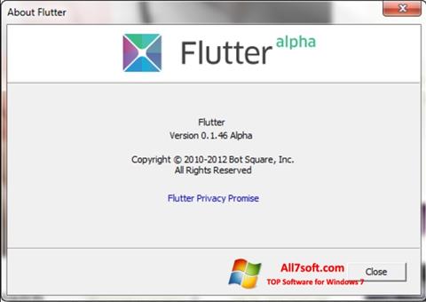 Zrzut ekranu Flutter na Windows 7