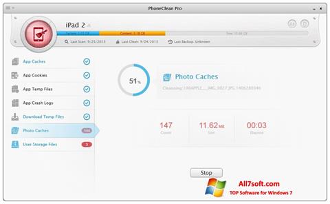Zrzut ekranu PhoneClean na Windows 7