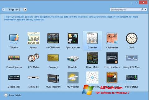 Zrzut ekranu 8GadgetPack na Windows 7