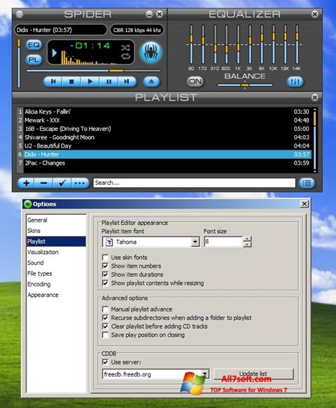 Zrzut ekranu Spider Player na Windows 7