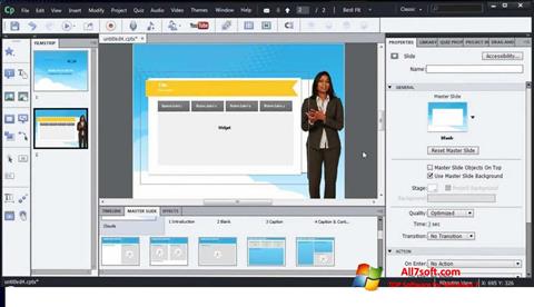 Zrzut ekranu Adobe Captivate na Windows 7