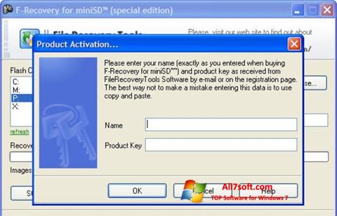 Zrzut ekranu F-Recovery SD na Windows 7