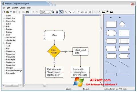 Zrzut ekranu Diagram Designer na Windows 7