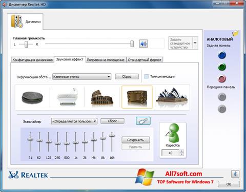 Zrzut ekranu Realtek AC97 Audio Driver na Windows 7